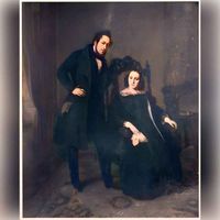 Portret van Bartholomeus Willem Wttewaall (1807-1890) en zijn echtgenote Maria Cornelia Hartevelt (1816-1894). Digitaal ingekleurd en gerestaureerd. Bron: RKD.